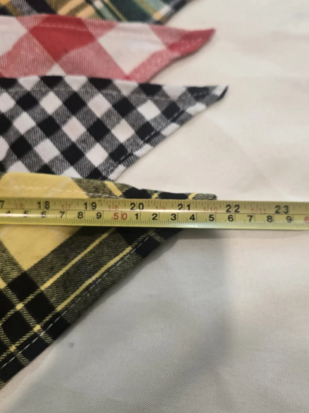 6 Pets Plaid Triangle Bandana Scarf - Yellow, Black, Red, Blue, Grn, Pnk / Human